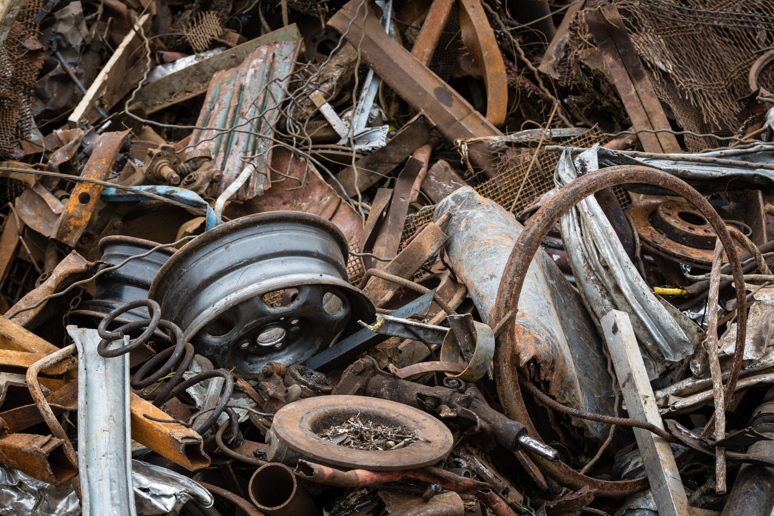 Scrap metal cargo ready for shipping
